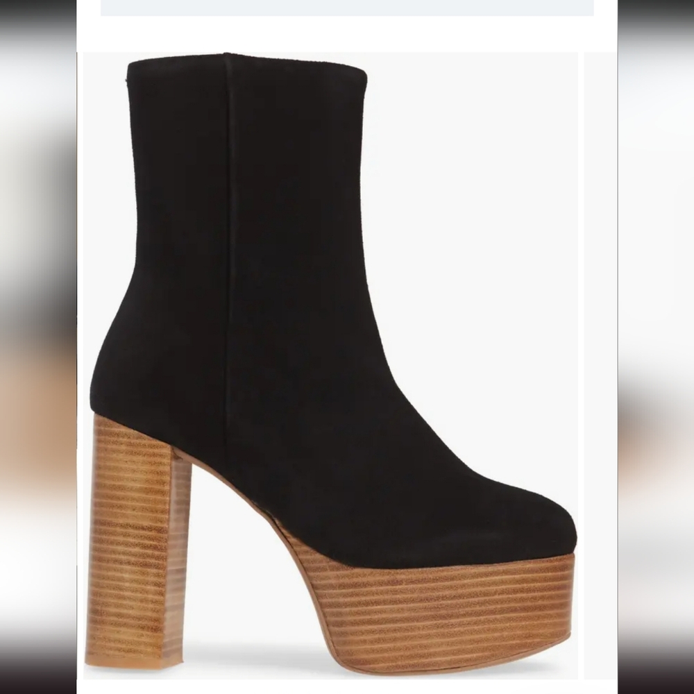 Free People Black and Brown Platform Boots